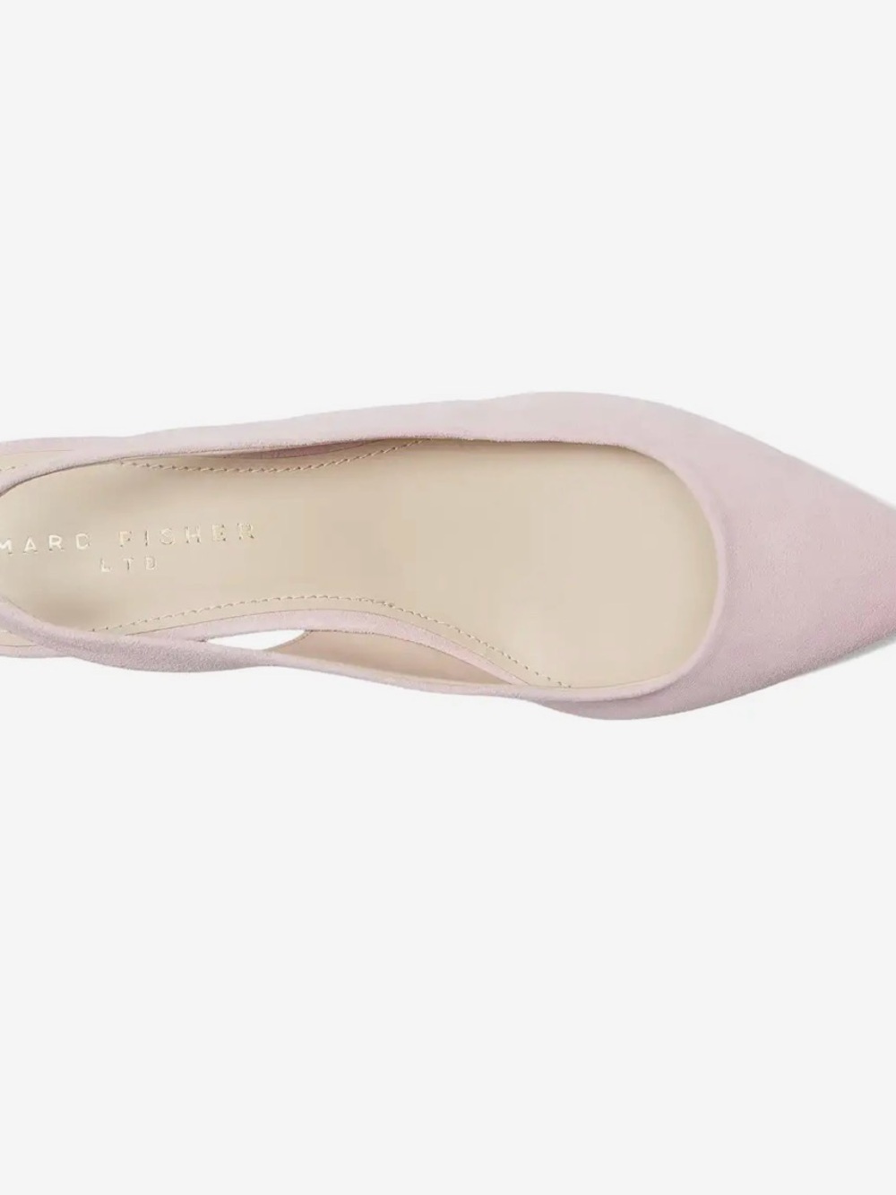 NEW Marc Fisher LTD Blush Suede Slingback Kitten Heels Size 10 - Picture 12 of 12